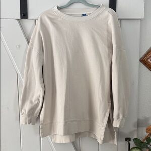 Old Navy Tan Ribbed Crewneck